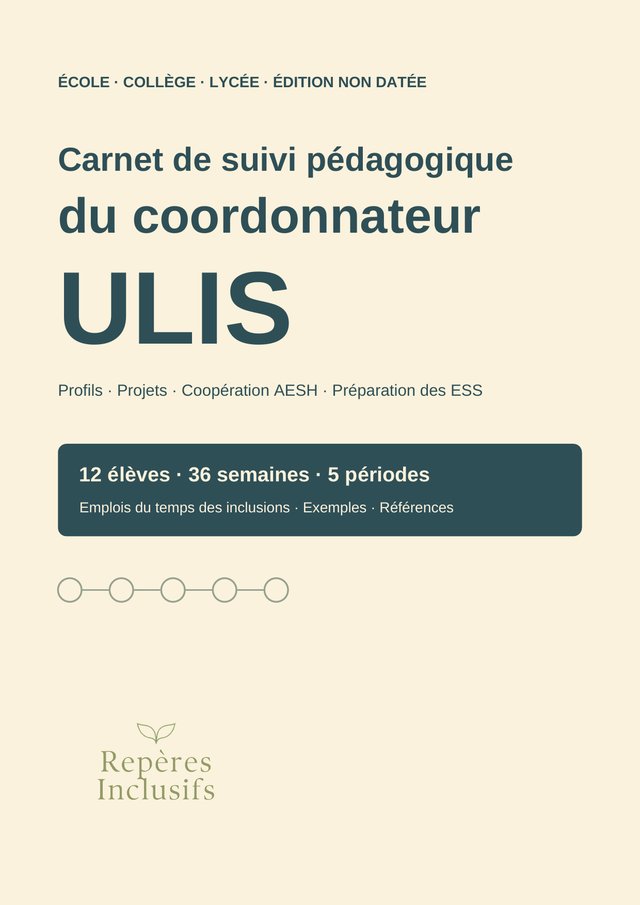 Couverture du Carnet de suivi pédagogique du coordonnateur ULIS